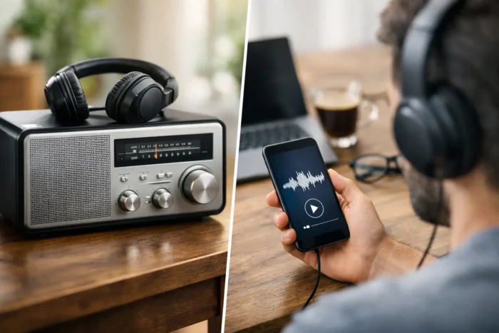 Muziekradio of podcast, wat kiest u vandaag?